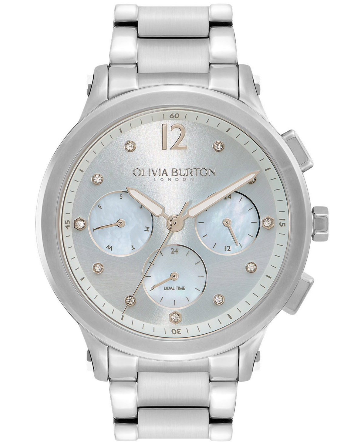 Shop Olivia Burton Women's Sports Luxe Silver-tone Stainless Steel Watch 38mm