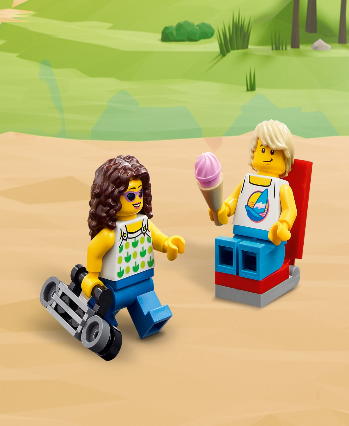 Shop Lego Creator 31138 3-in-1 Beach Camper Van Toy Adventure Building Set In Multicolor