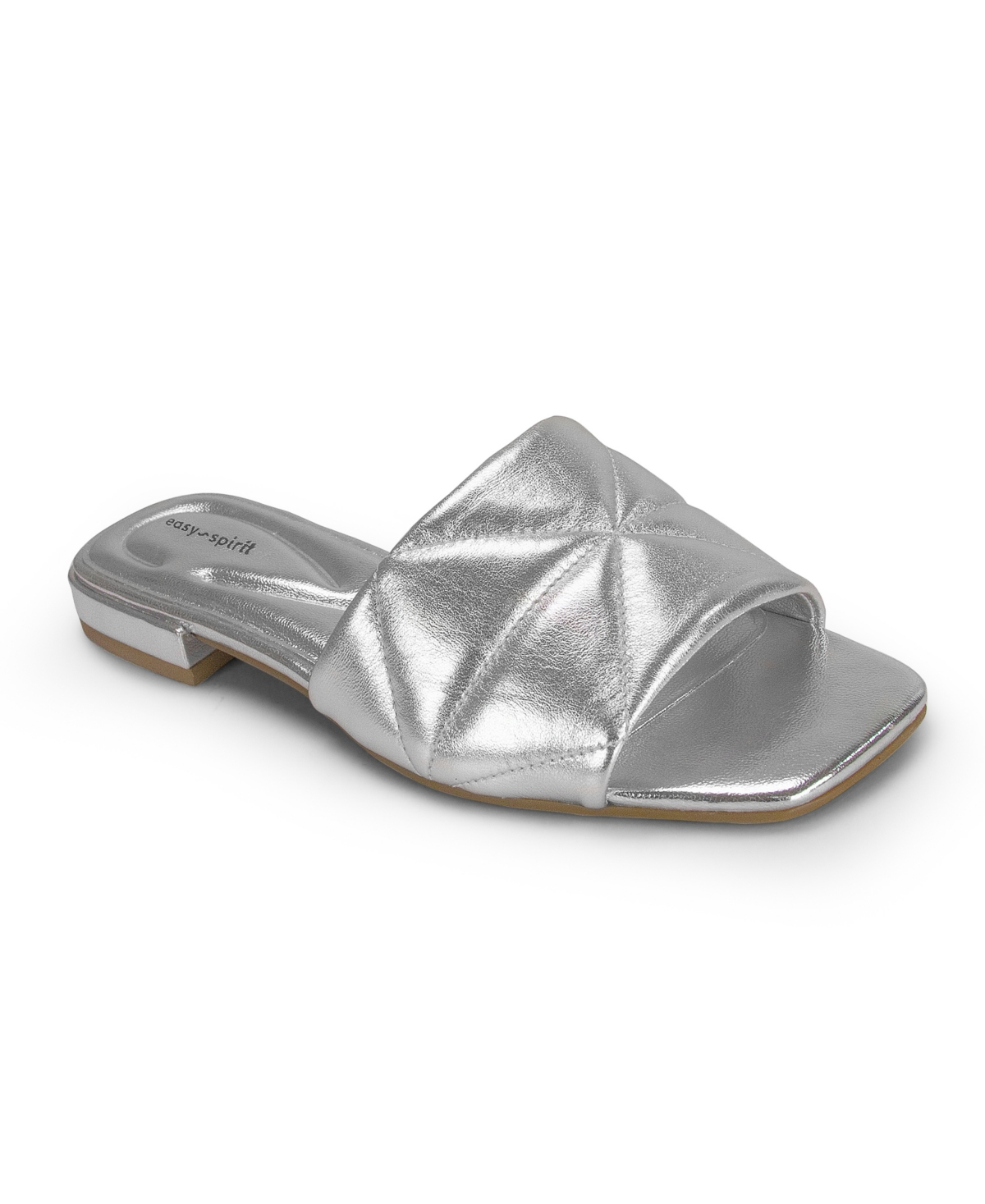 EASY SPIRIT WOMEN'S QUINCIE SQUARE TOE SLIP-ON SLIDE SANDALS