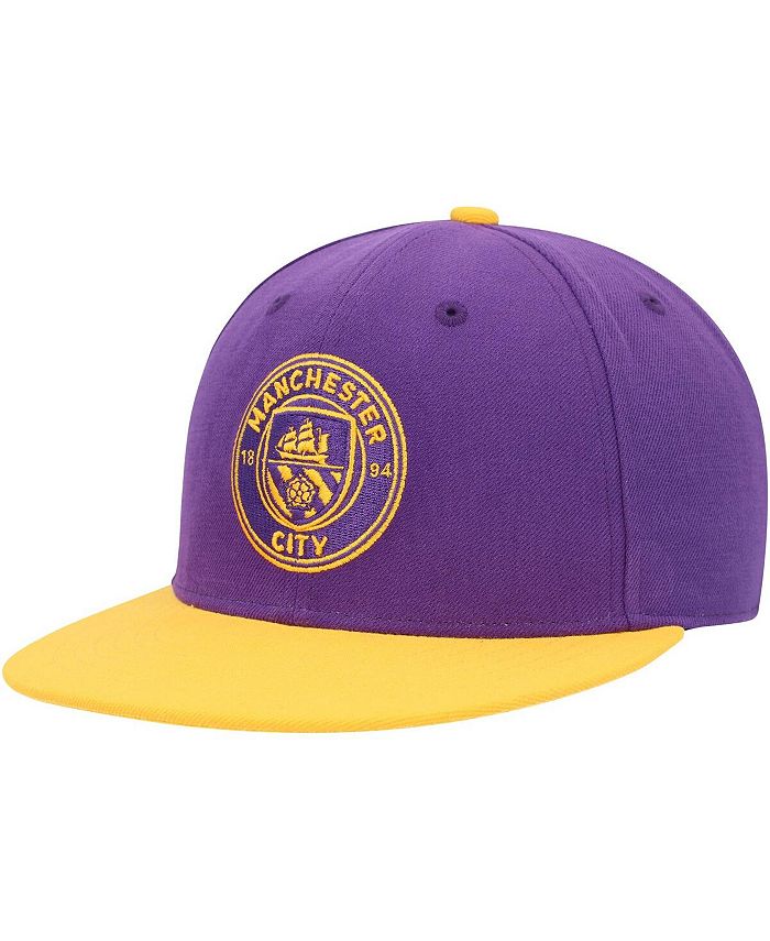 Fan Ink Men's Purple, Yellow Manchester City America's Game Fitted Hat