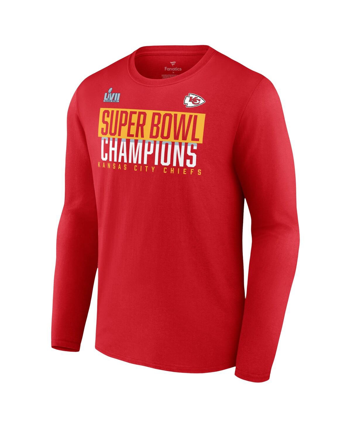 Men's FanaticsKansas City Chiefs Super Bowl Lvii Champions Big and Tall Foam Finger Long Sleeve T-shirt - Red