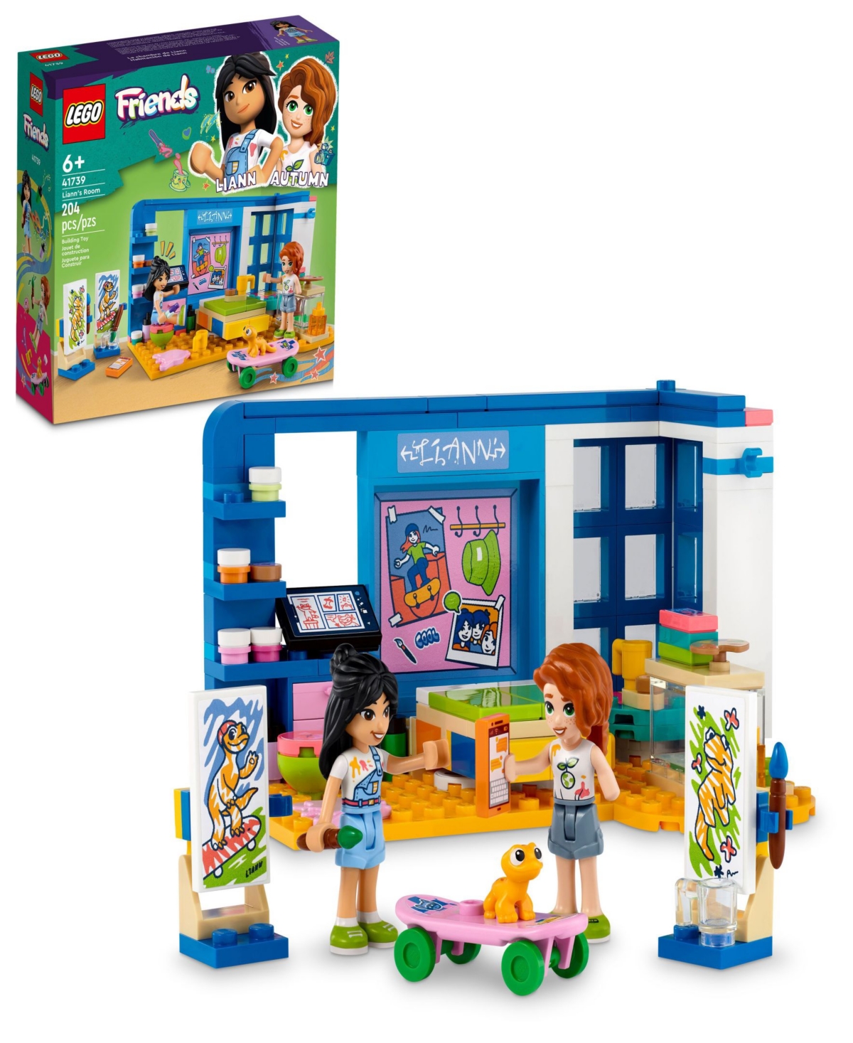 Lego Friends Liann's Room 41739 Toy Building Set With Liann, Autumn And Gecko Figures In Multicolor