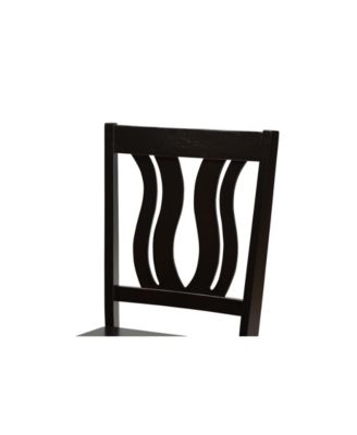 Fenton Modern and Contemporary Transitional 2-Piece Finished Wood Dining Chair Set
