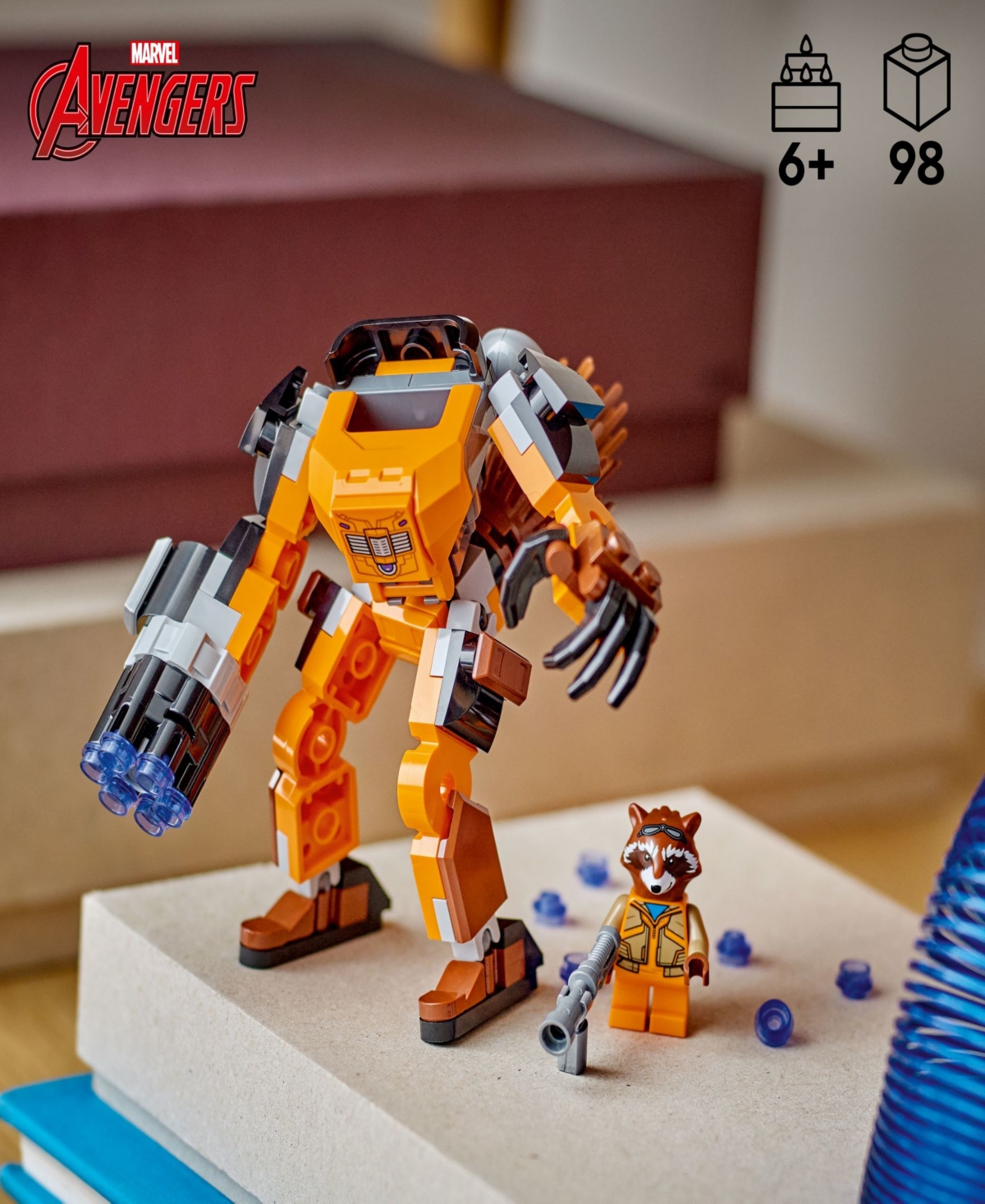 Shop Lego Super Heroes Marvel Rocket Mech Armor 76243 Toy Building Set With Rocket Racoon Minifigure In Multicolor