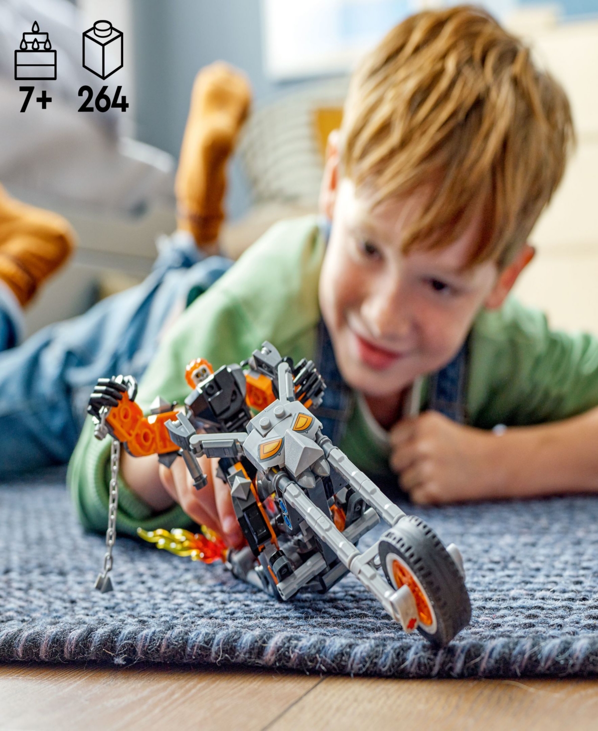 Lego Super Heroes Marvel Ghost Rider Mech & Bike 76245 Toy Building Set with Ghost Rider Minifigure
