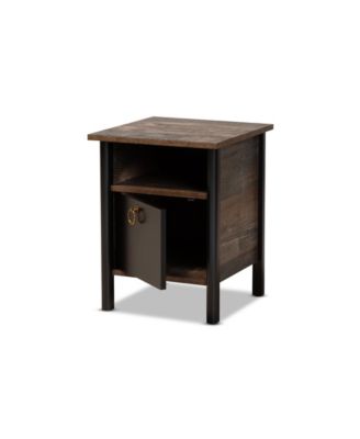 Vaughan Modern and Contemporary 19.5" Two-Tone and Finished Wood Nightstand