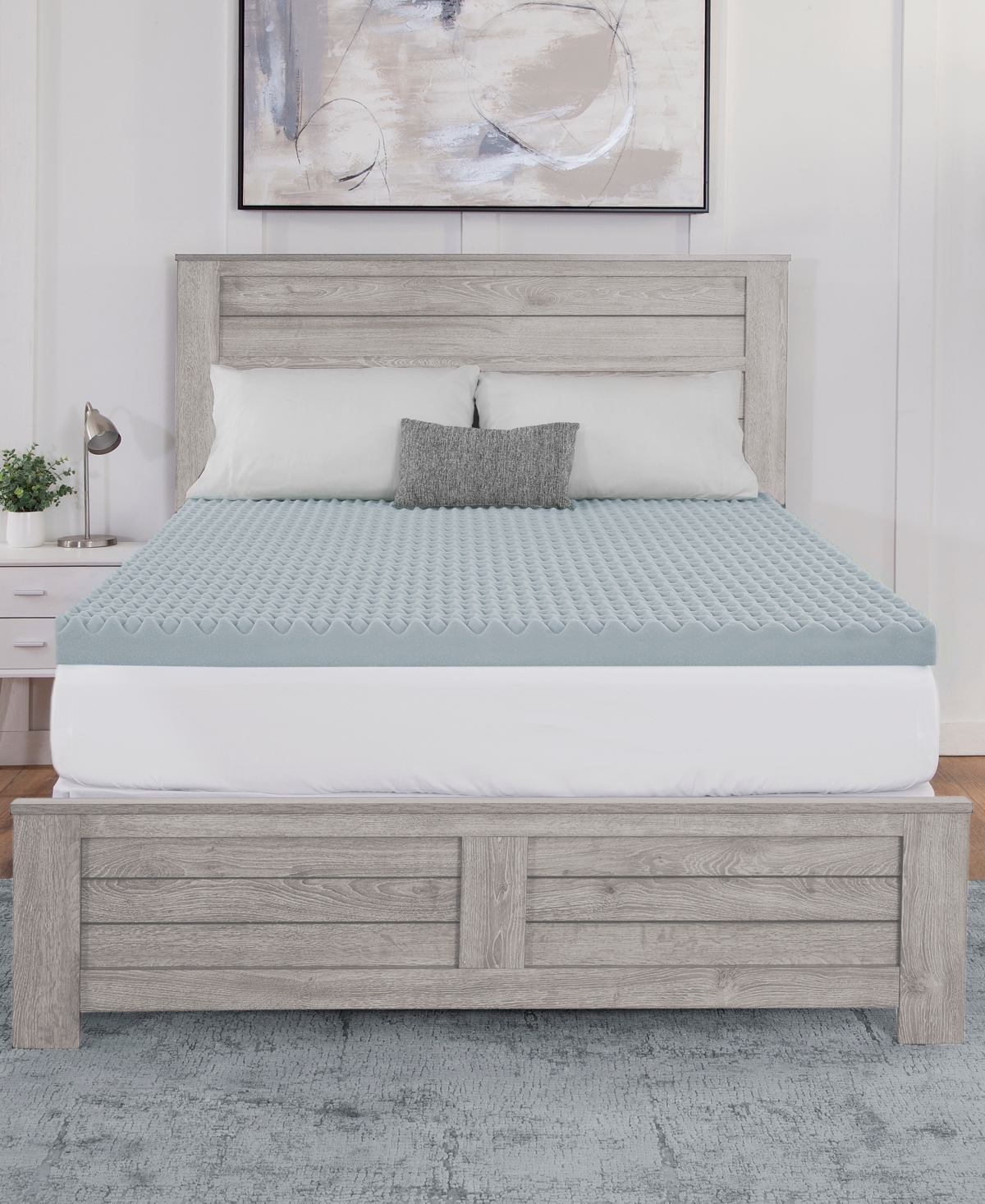 Dream Serenity Peak Comfort 2" Memory Foam Mattress Topper, Twin In Gray