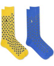 Caesar Monkey Mid-Calf Mercerized Cotton Socks by Trafalgar Men's  Accessories