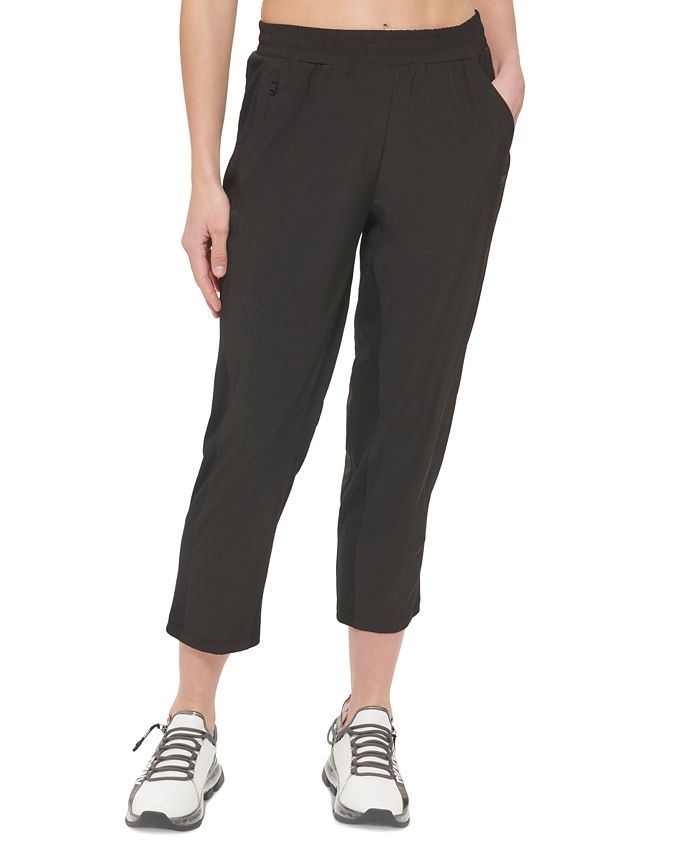 DKNY Women's Ribbed-Inset Pull-On Cropped Pants - Macy's