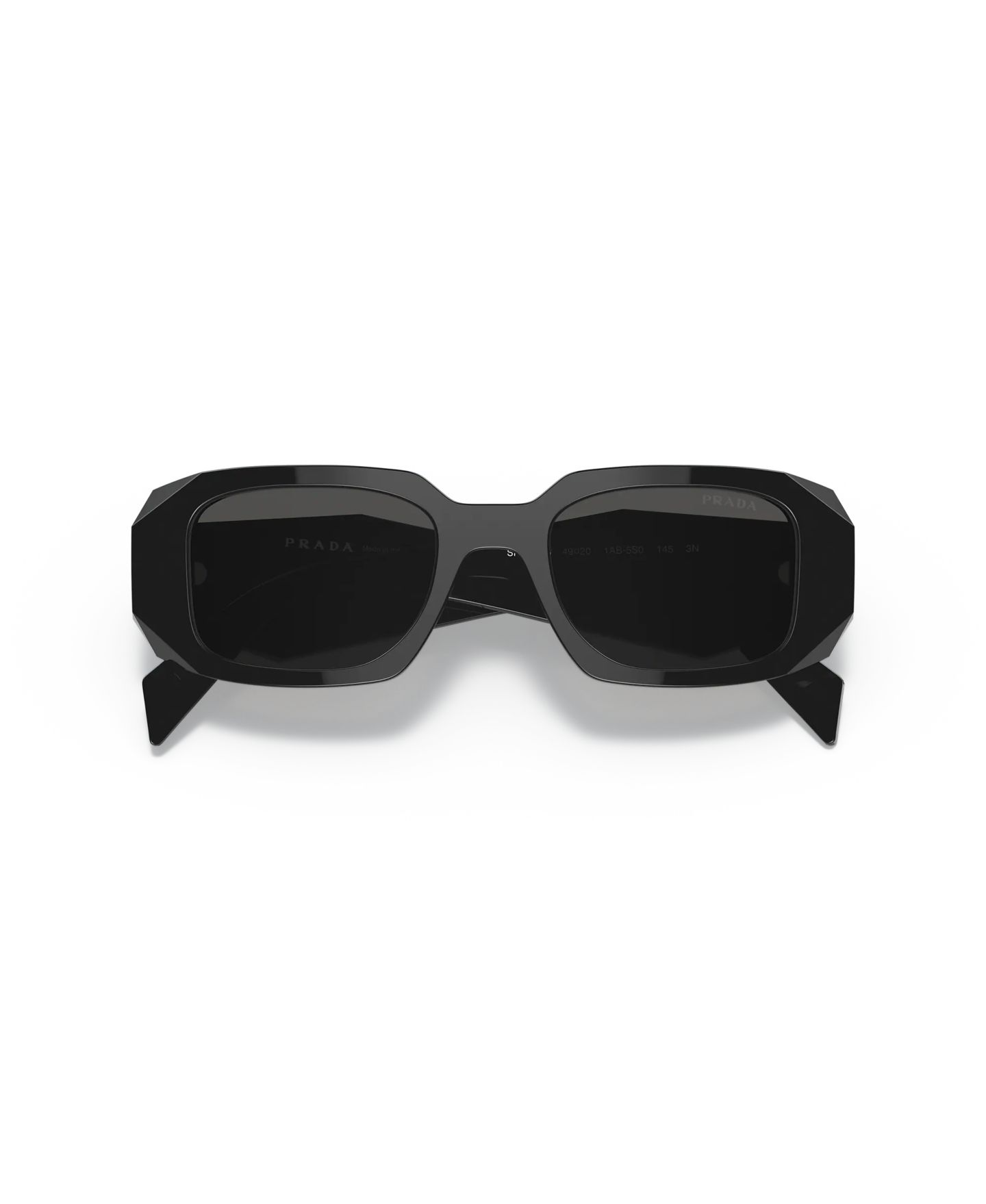 Женские солнцезащитные очки PRADA Low Bridge Rectangular Sunglasses, PR 17WSF, цвет: Чёрный — фото 5