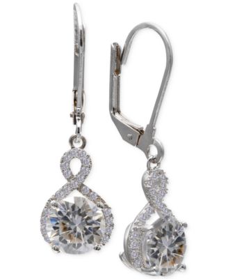 Giani Bernini - Cubic Zirconia Infinity Leverback Earrings in Sterling Silver
