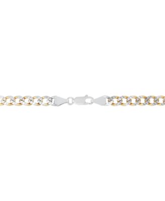 Two-Tone Curb Link 22" Chain Necklace in Sterling Silver & 14k Gold-Plate