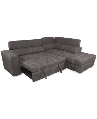 Furniture - Fabric 3-Pc. Sleeper Sectional Sofa