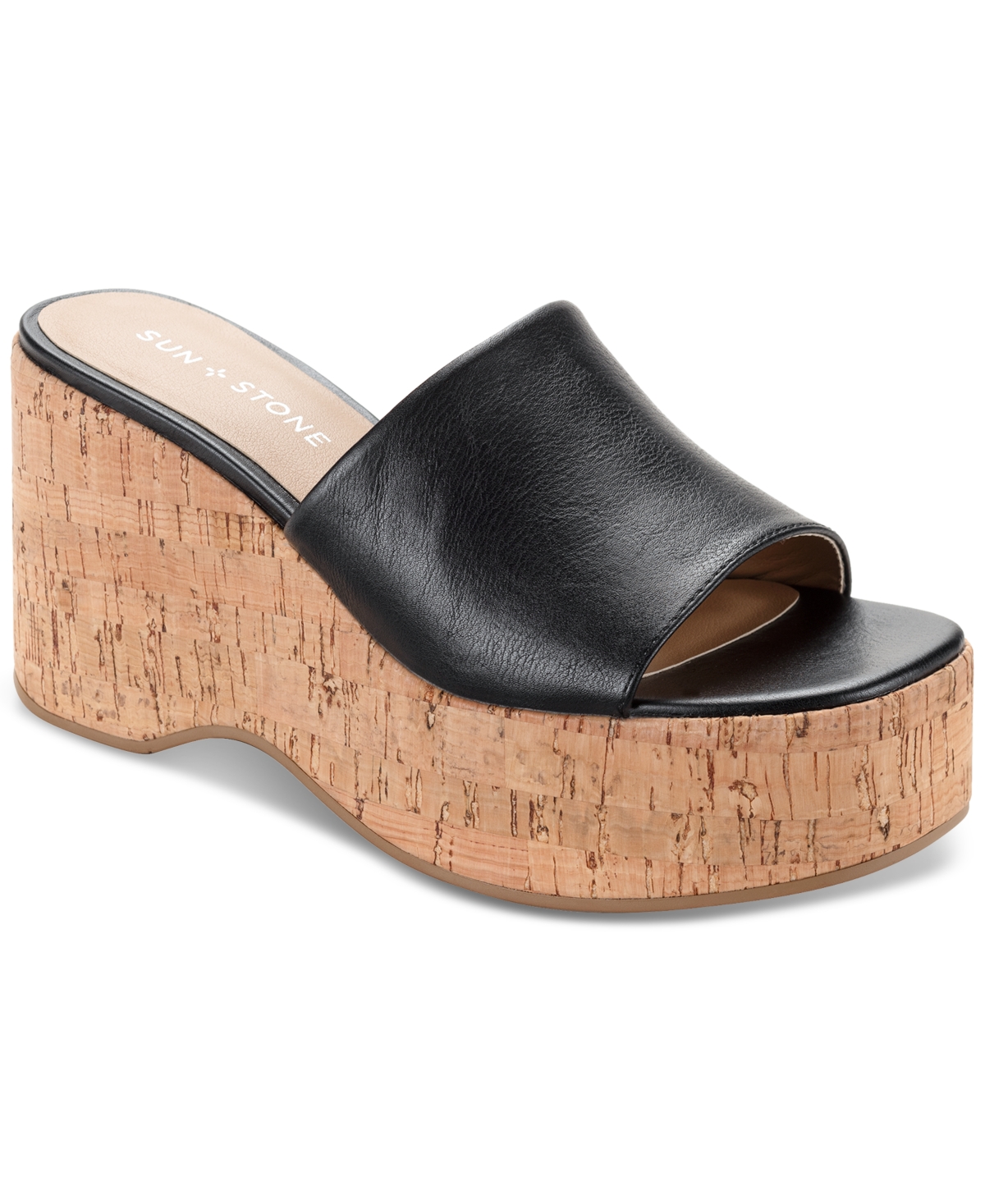 SUN + STONE FINLEIGHH SLIDE WEDGE SANDALS, CREATED FOR MACY'S