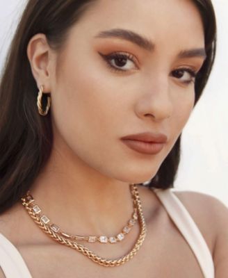 Gold Plated Twisted Hoops