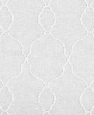 Allerton Embroidered Trellis Light Filtering Rod Pocket Kitchen Curtain Valance and Tiers Set