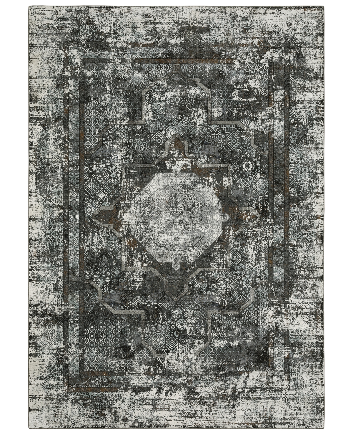 Km Home Astral 090asl 9'10" X 12'10" Area Rug In Charcoal