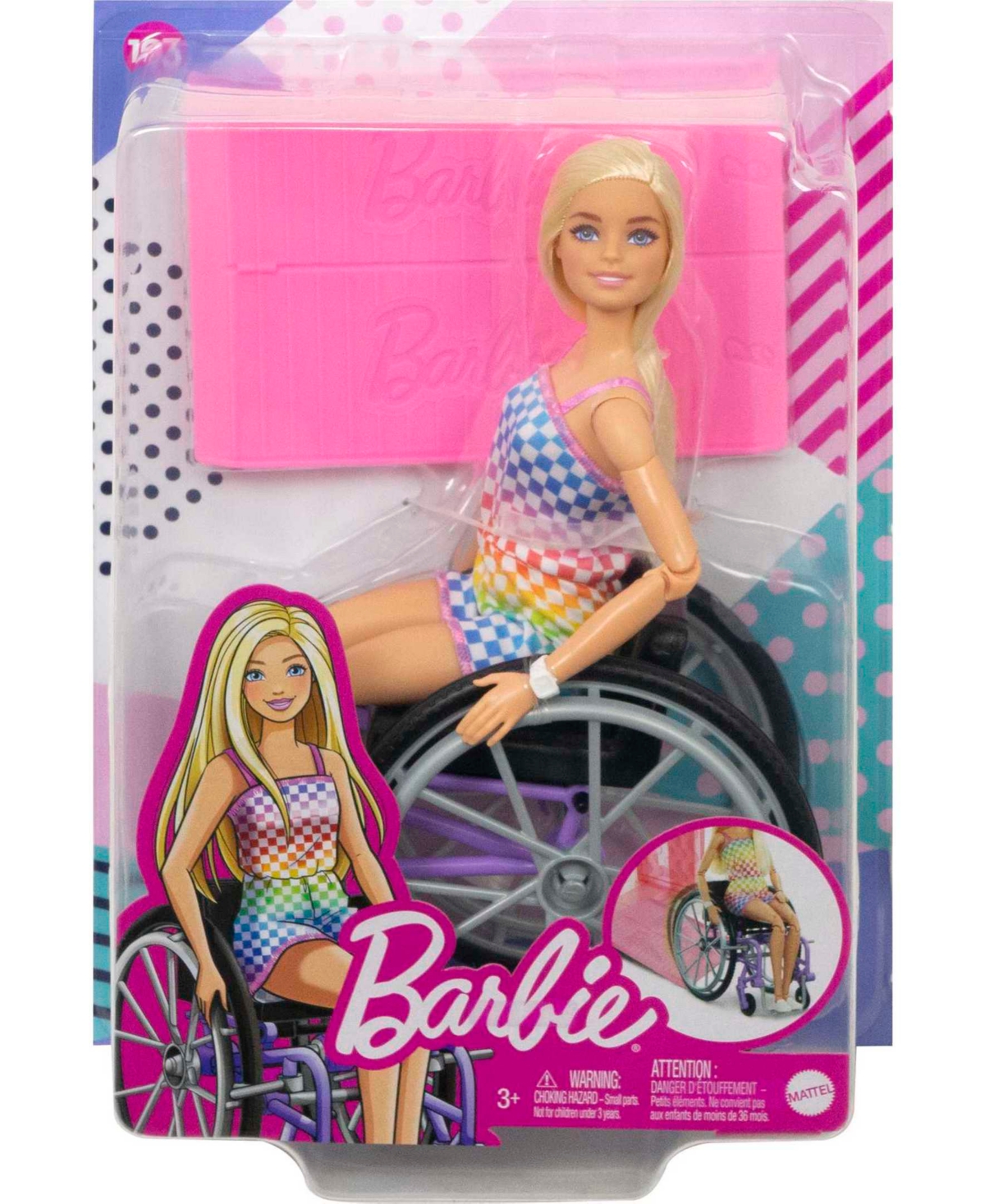 Shop Barbie Fashionistas Doll With Wheelchair And Ramp And Blonde Hair In Multi-color