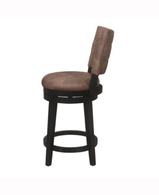 40.25" Wood and Upholstered Kaede Furniture Counter Height Swivel Stool
