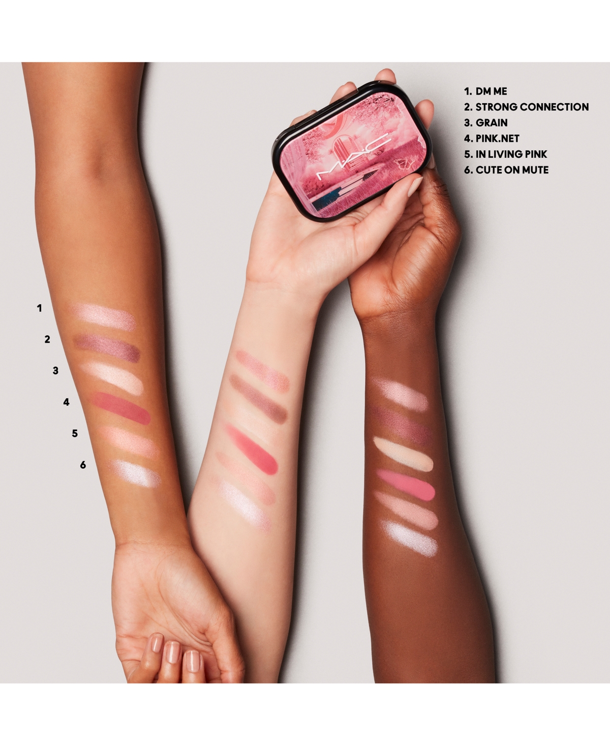Mac Connect In Colour Eye Shadow Palette In Rose Lens