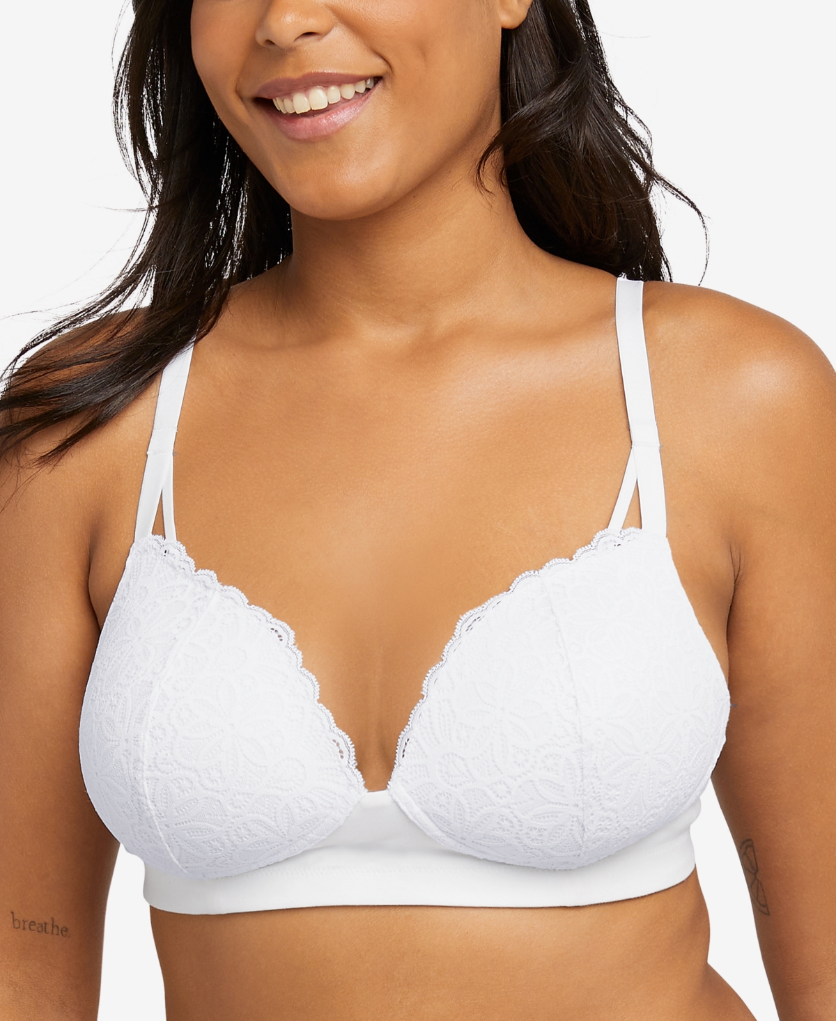 Shop Maidenform M Soft Support Bralette Dm2314 In White