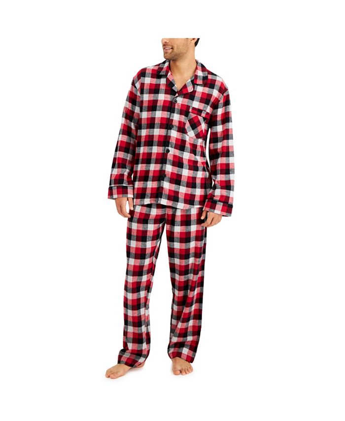 Men's Big & Tall Plaid Flannel Matching Family Pajama Set