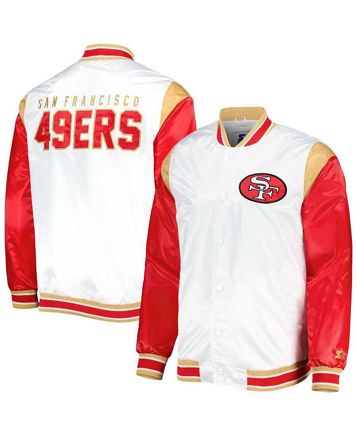 San Francisco 49ers Satin Varsity Jacket full-snap Embroidery logo Free  Shipping