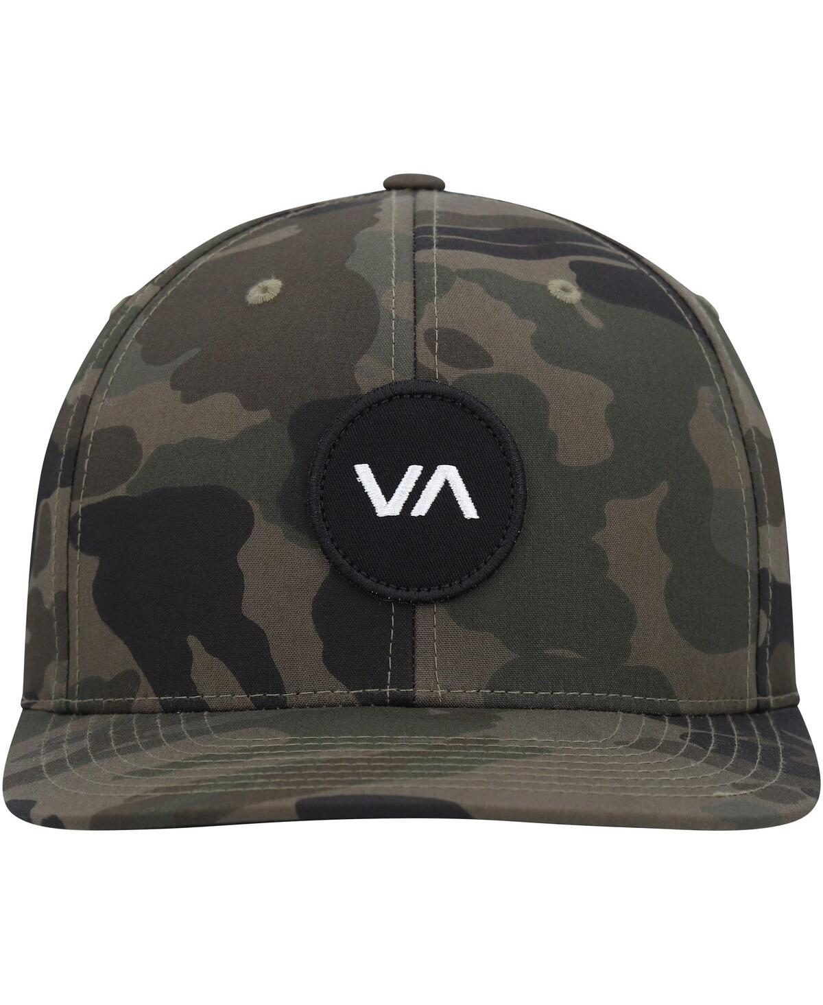Shop Rvca Men's  Camo Va Patch Snapback Hat