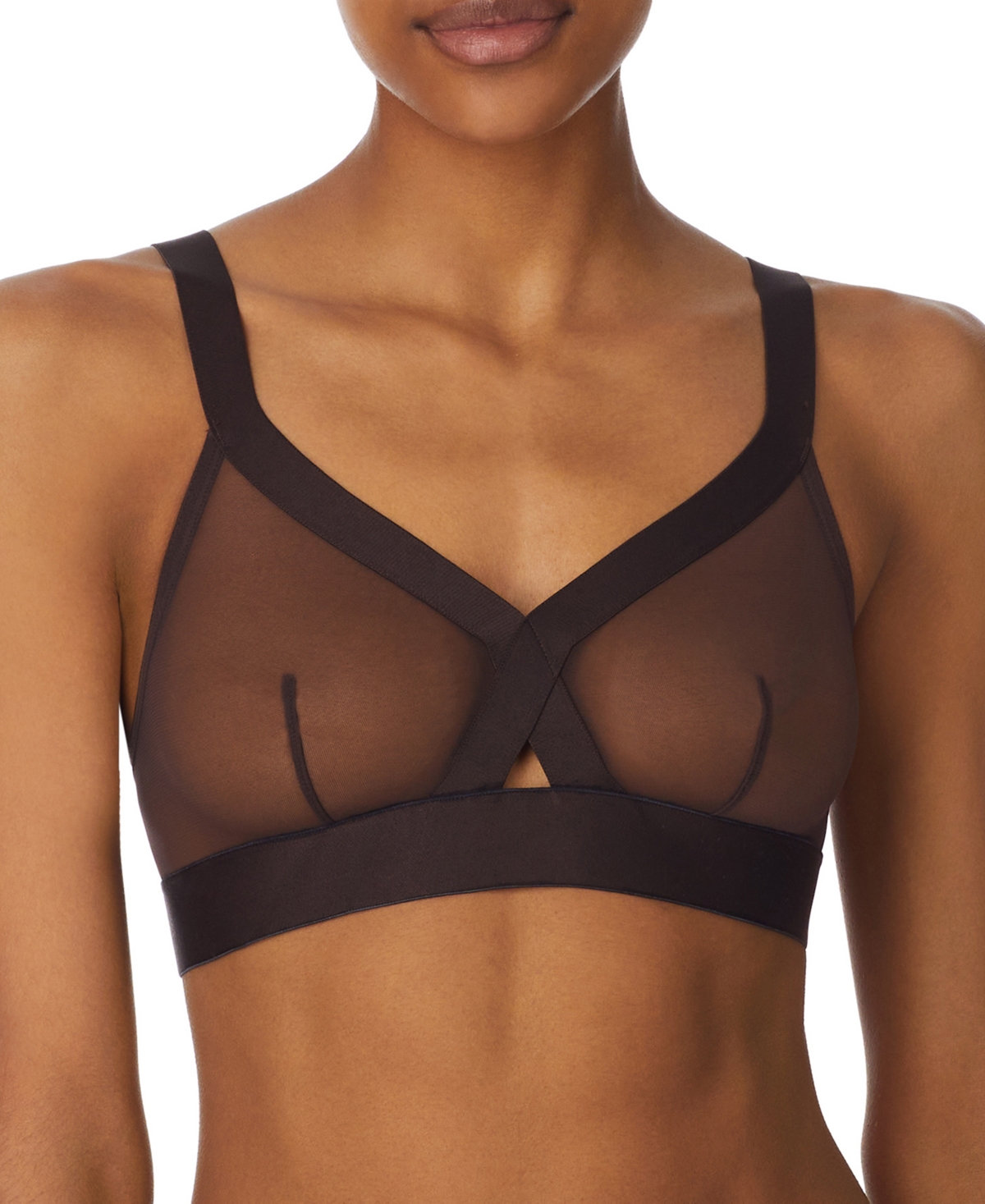 Dkny Table Tops Sheer Triangle Bra - Rosewood