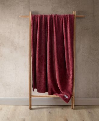 CLOSEOUT! Solid Ribbed Super Soft Textured Throw, 50" x 60"