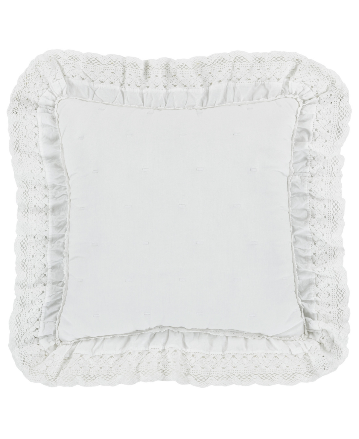 Piper & Wright Samantha Quilted Decorative Pillow, 20" X 20" In White