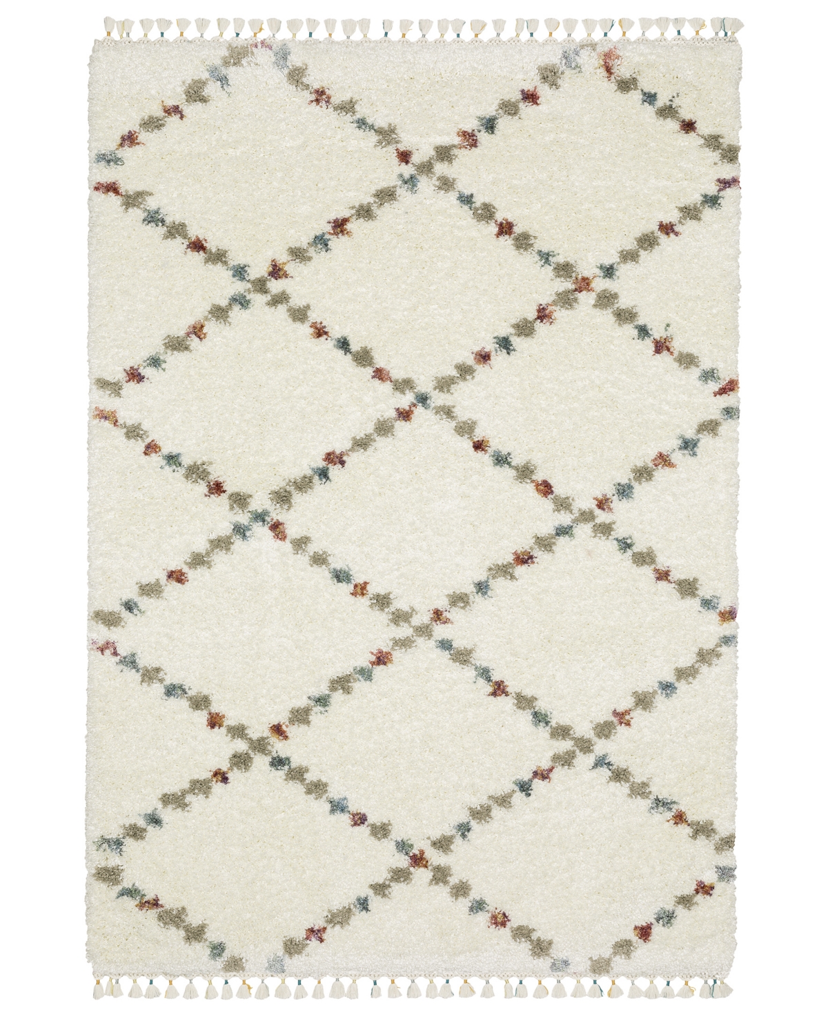 Jhb Design Vertical Shag VLS08A 9'10in x 12'10in Area Rug - Ivory