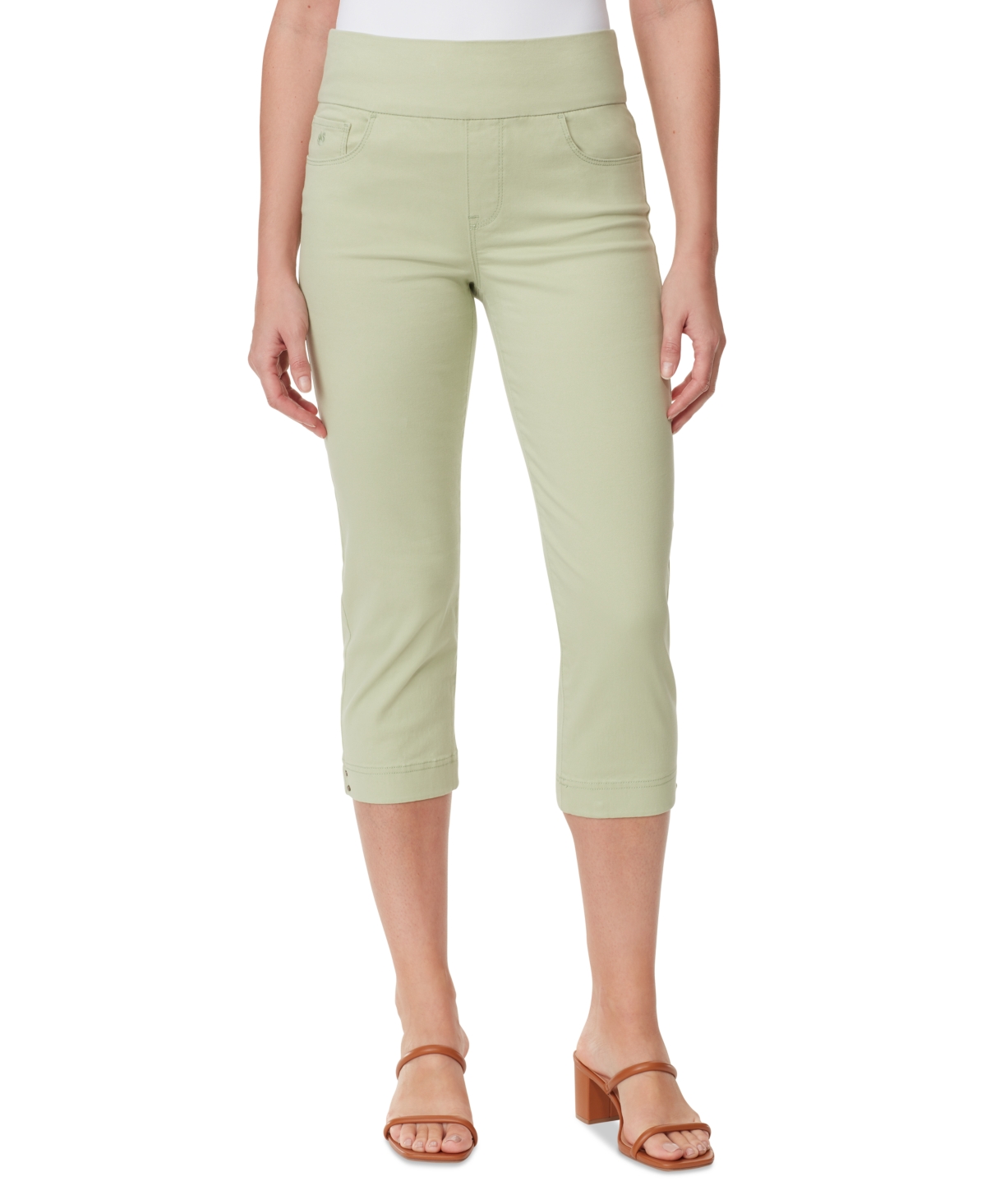 Gloria Vanderbilt Amanda Pull-on Capri Jeans In Matcha Latte Green ...