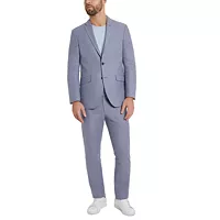 Deals on Kenneth Cole Reaction Mens Slim-Fit Stretch Linen Solid Suit