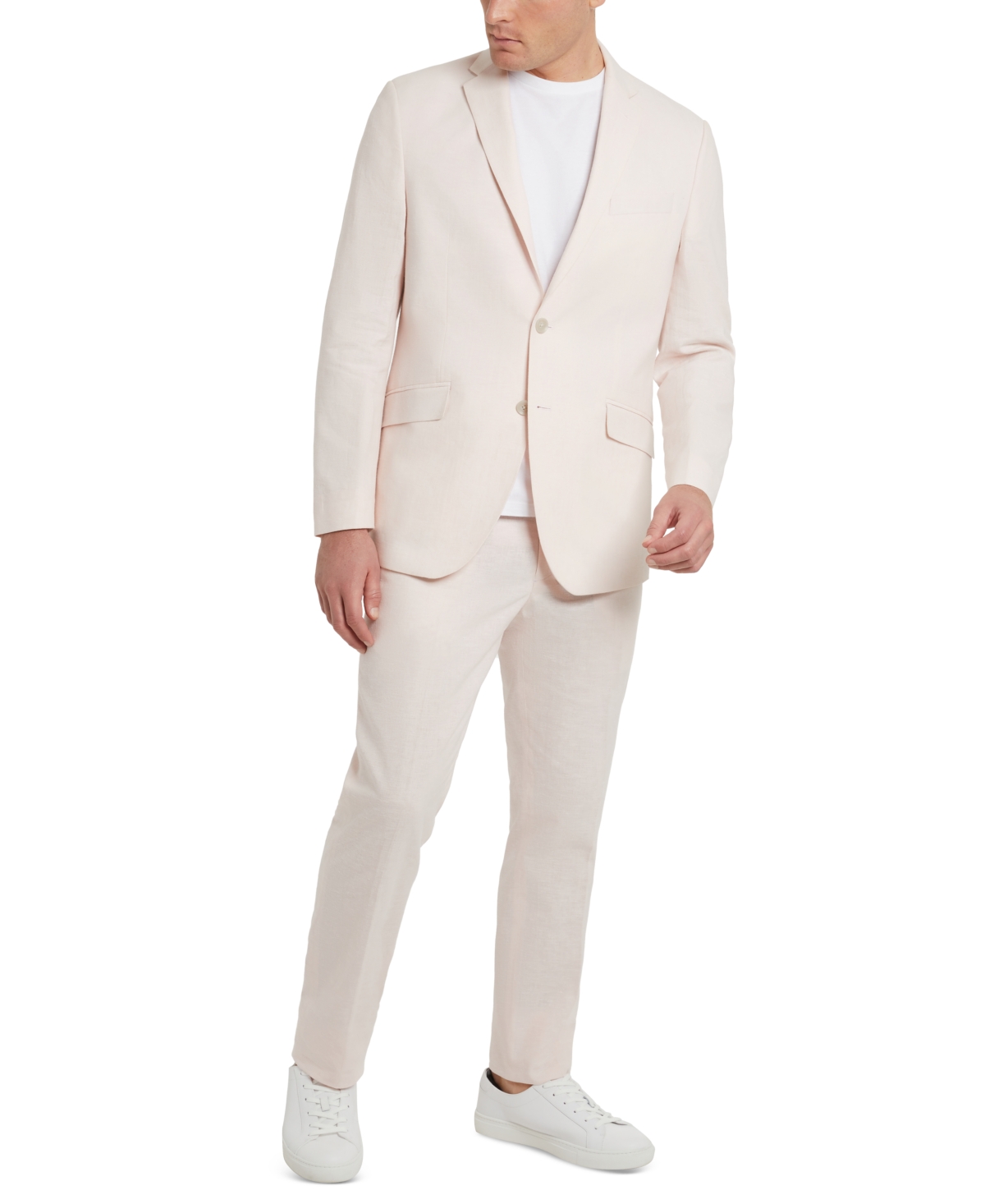 Kenneth Cole Reaction Men's Slim-Fit Stretch Linen Solid Suit
