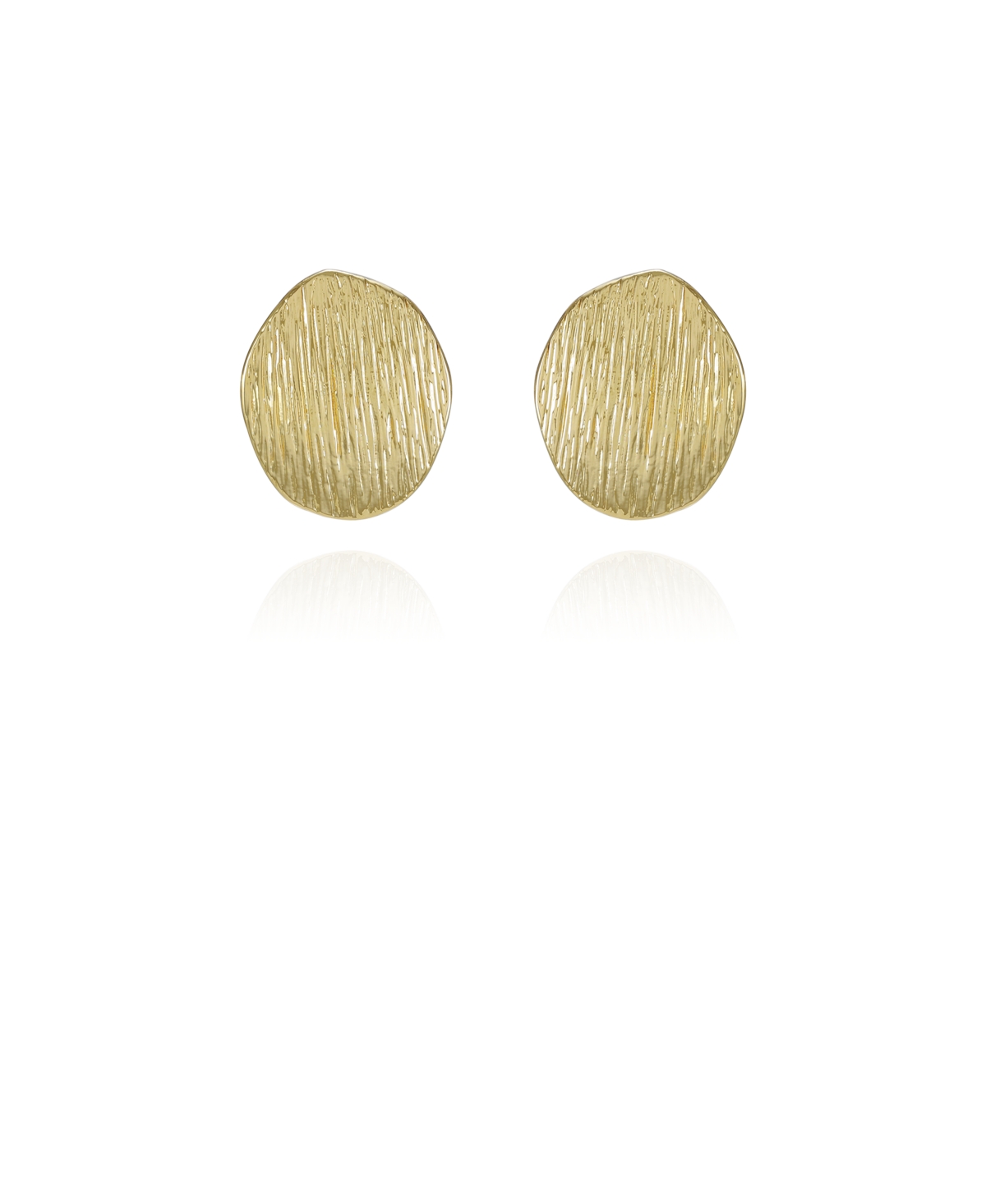 Vince Camuto Gold-tone Texturized Pebble Coin Earrings