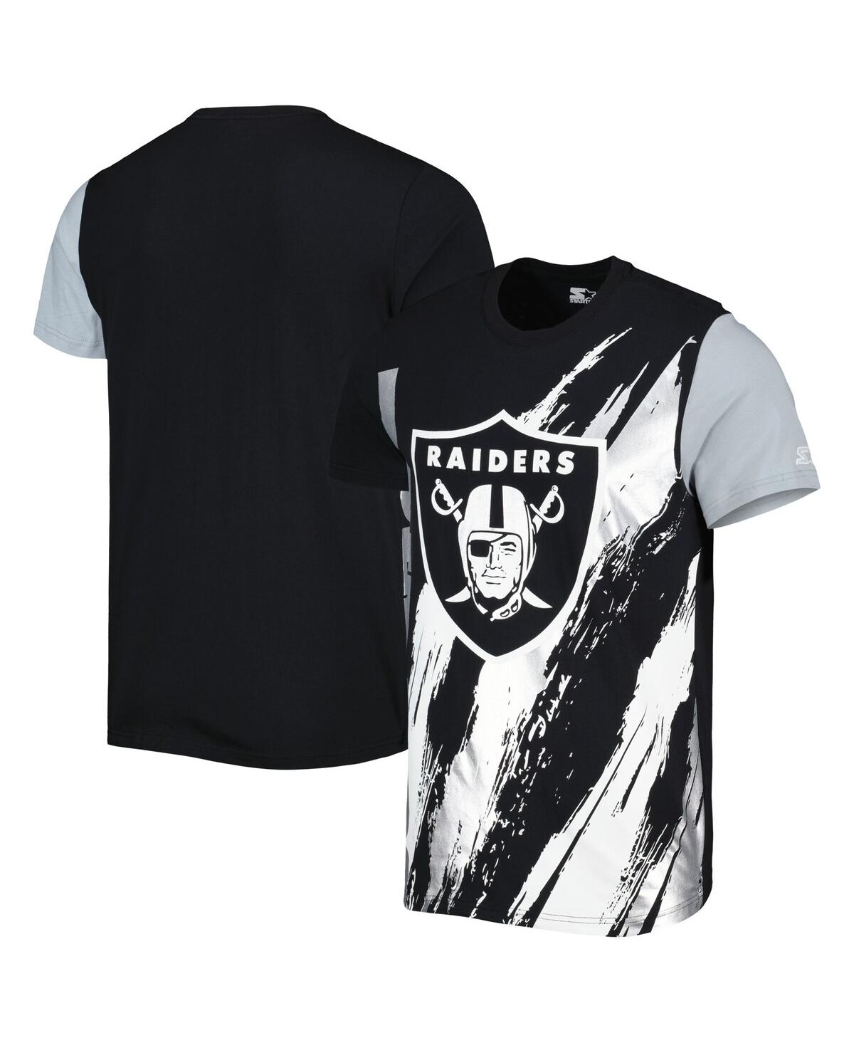 Shop Starter Men's  Black Las Vegas Raiders Extreme Defender T-shirt