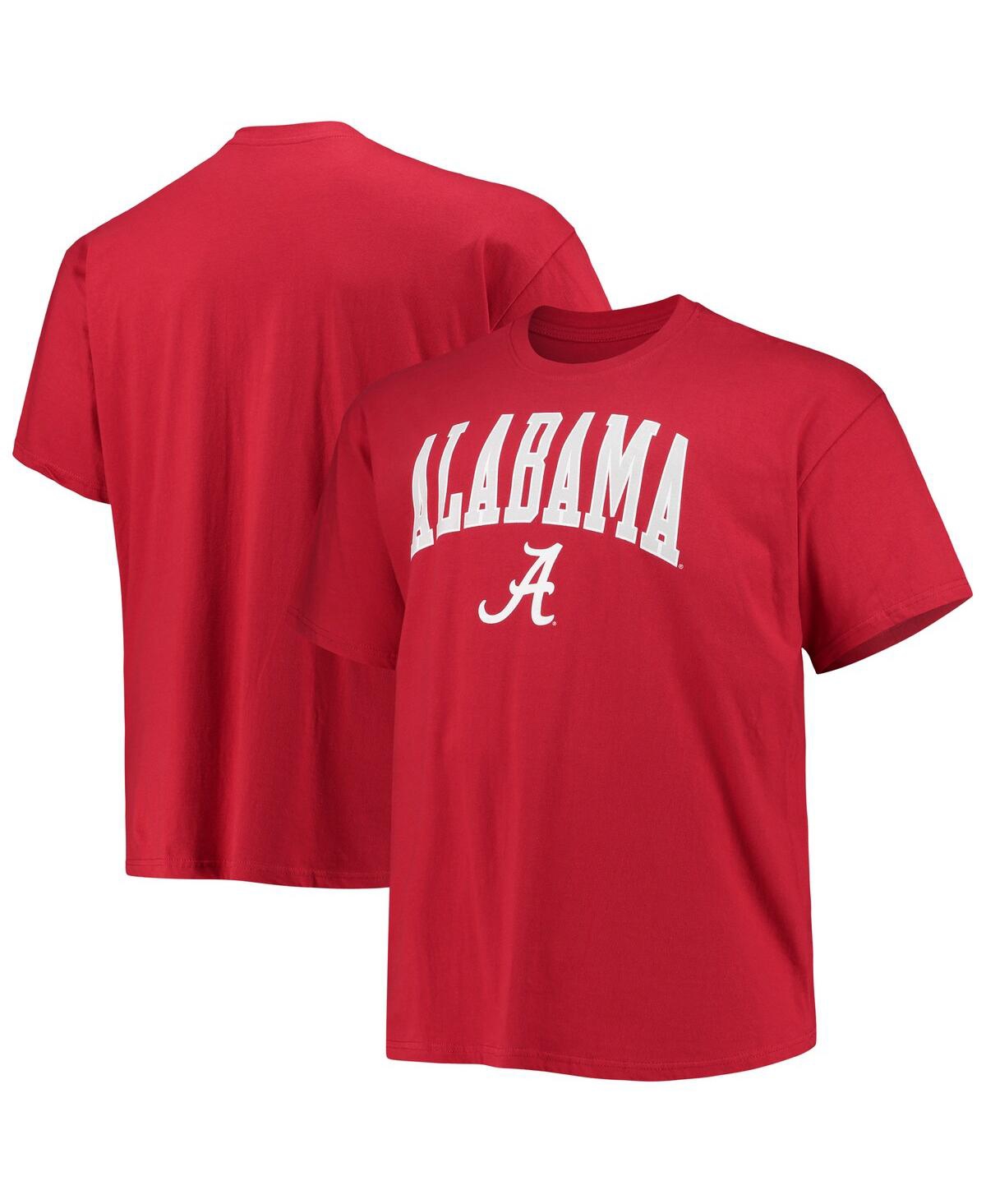 Shop Champion Men's  Crimson Alabama Crimson Tide Big And Tall Arch Over Wordmark T-shirt