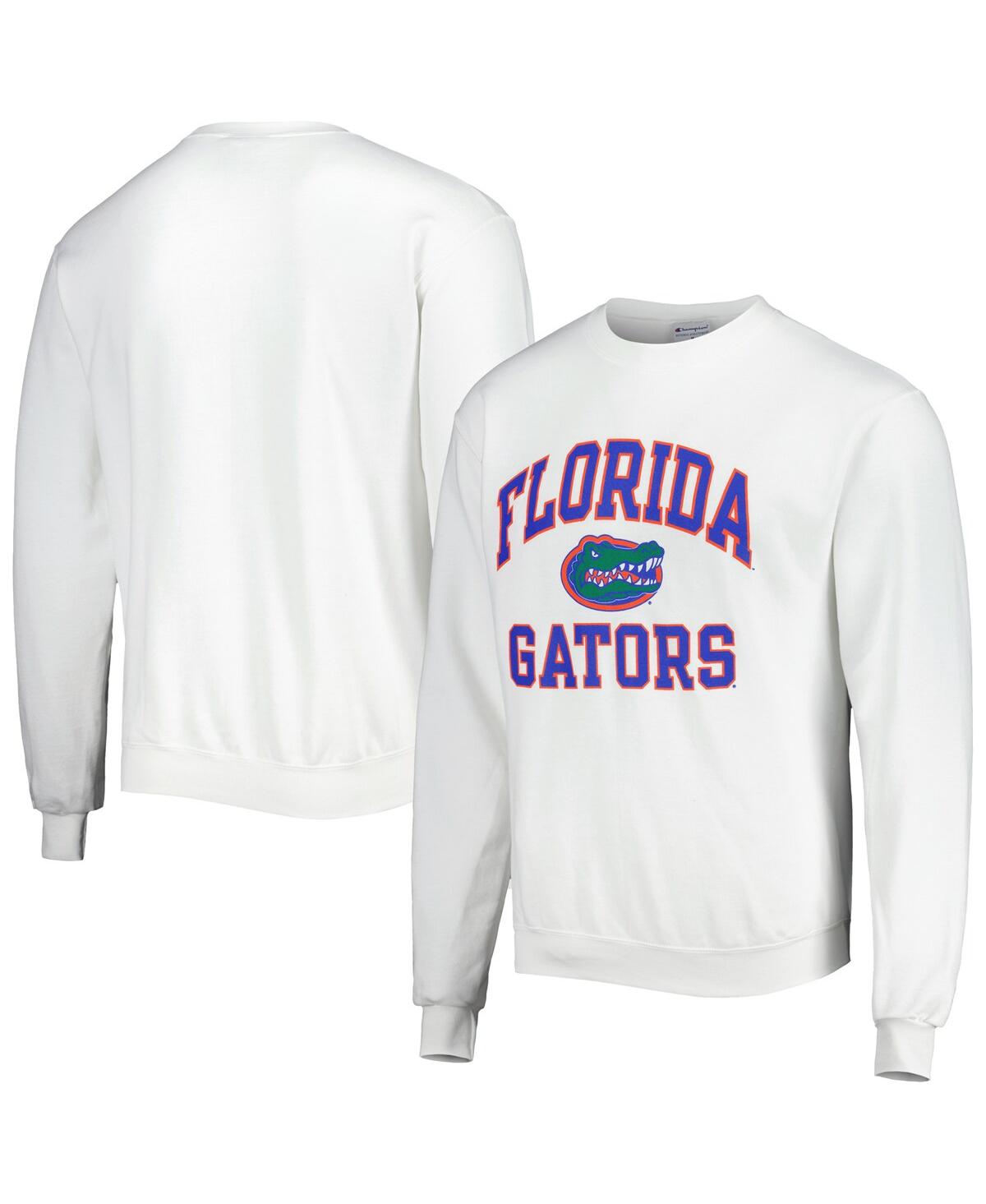 Champion Men's  White Florida Gators High Motor Pullover Sweatshirt