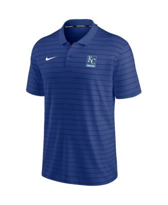 Men's Royal Kansas City Royals Authentic Collection Striped Performance Pique Polo Shirt