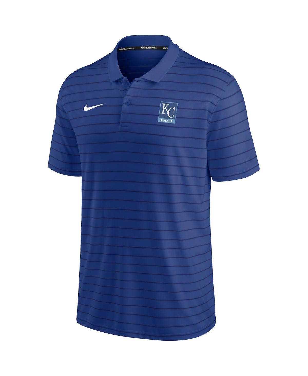 Nike Royal Kansas City Royals Authentic Collection Striped Performance Pique Polo In Royal