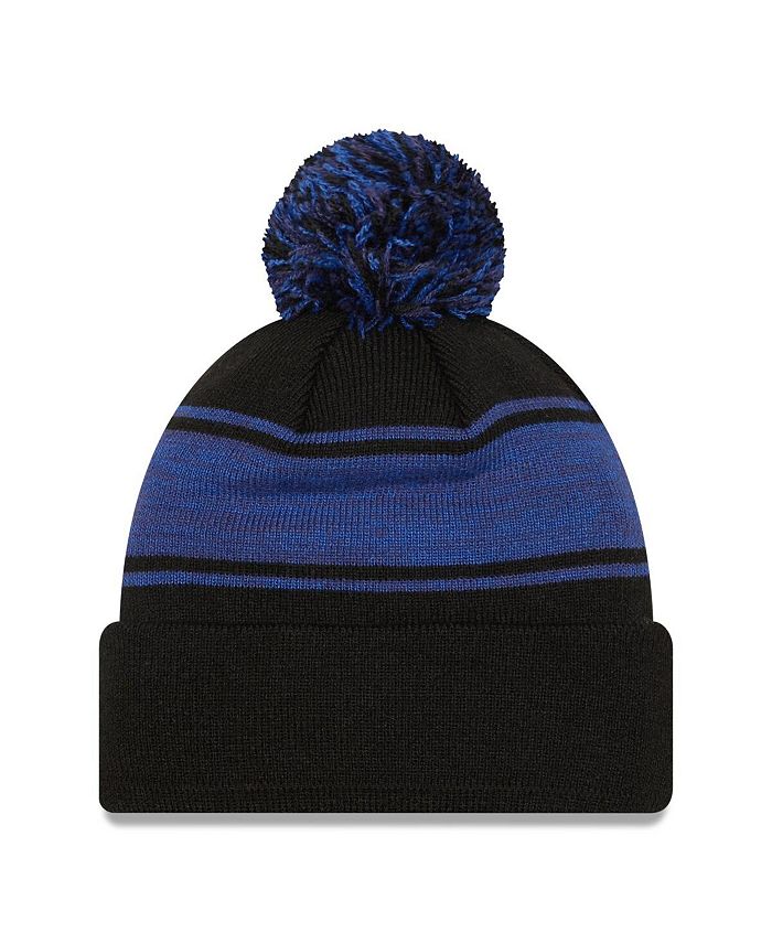 New Era Men's Black Toronto Blue Jays Chilled Cuffed Knit Hat with Pom
