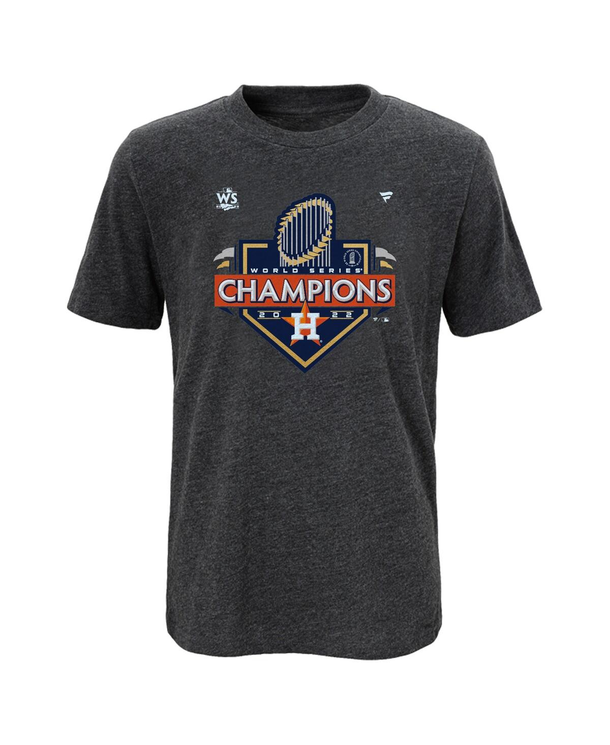 Preschool Boys and Girls FanaticsHouston Astros 2022 World Series Champions Locker Room T-shirt - Heather Charcoal