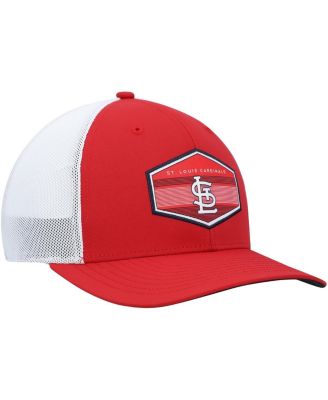 Men's Red, White St. Louis Cardinals Burgess Trucker Snapback Hat