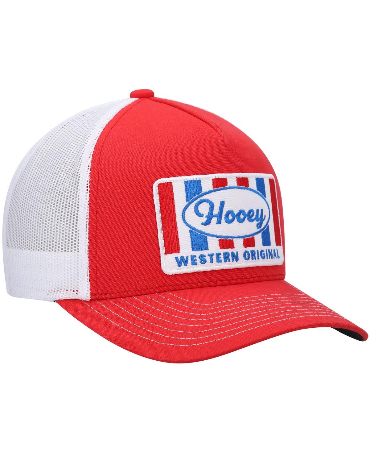 Shop Hooey Men's  Red, White Sudan Trucker Snapback Hat In Red,white