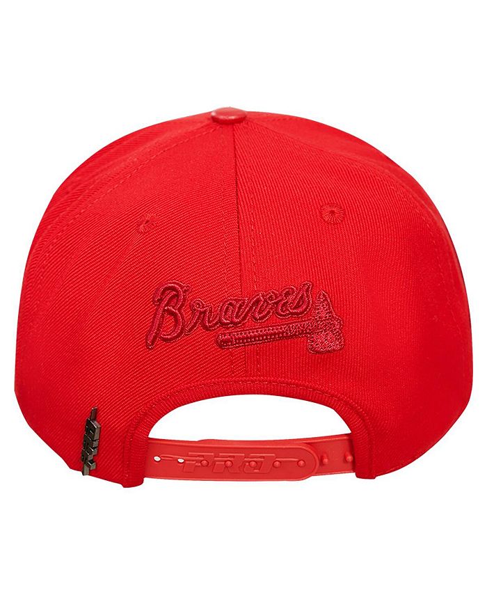 Pro Standard Men's Atlanta Braves Triple Red Snapback Hat - Macy's
