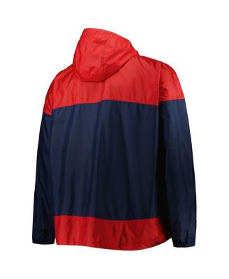 Men's Navy Atlanta Braves Flash Forward Challenger Big and Tall Omni-Shade Full-Zip Windbreaker