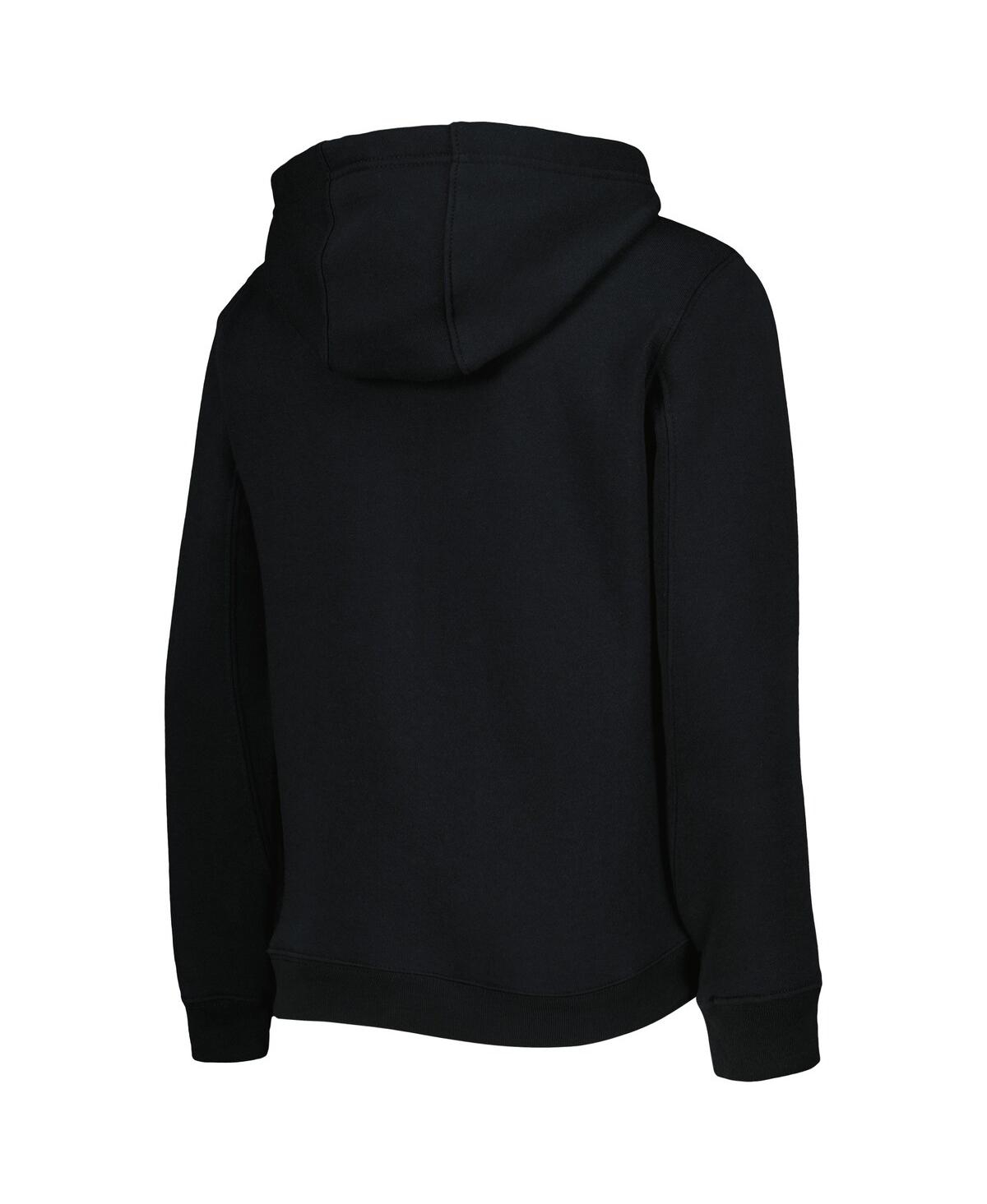 Outerstuff Big Boys And Girls Black Pittsburgh Pirates Wordmark Full-zip Fleece Hoodie In Black