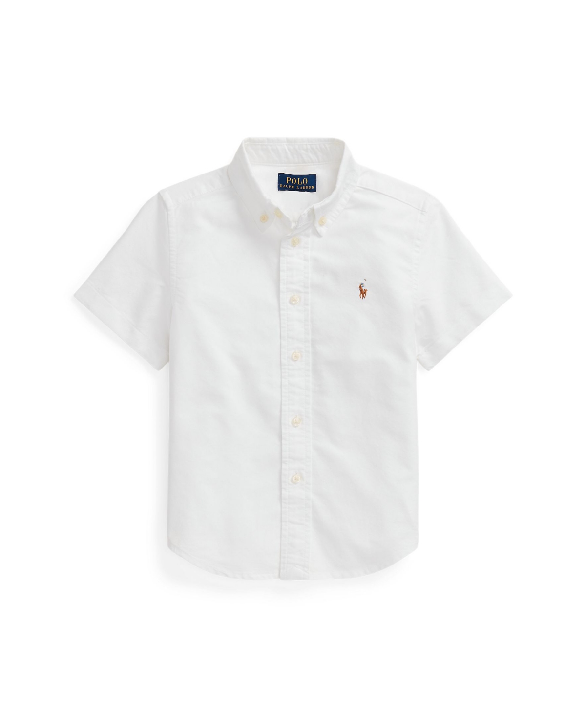 Polo Ralph Lauren Kids' Toddler And Little Boys Cotton Oxford Short-sleeve Shirt In White