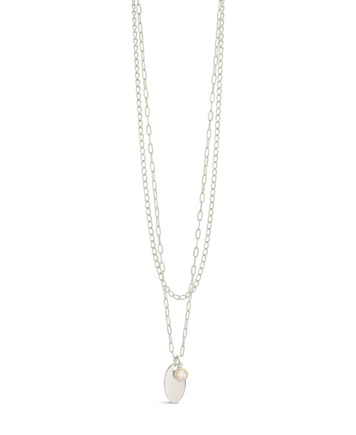 Sterling Forever Isla Layered Necklace In Silver